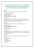 NSG 430&sol; NSG430&vert; Final Exam GCU &vert; Adult Health Nursing II &vert; Questions & Answers with Rationale &vert; Grade A&vert; 100&percnt; Correct &vert; &lpar;NEW 2026&sol;2027&rpar;