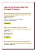 NIMS ICS 300 FINAL EXAM QUESTIONS WITH VERIFIED ANSWERS