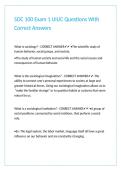 SOC 100 Exam 1 UIUC Questions With Correct Answers