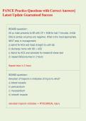 PANCE Practice Questions with Correct Answers&vert; &NewLine;Latest Update Guaranteed Success 
