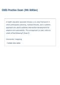 CHES Practice Exam &lpar;9th Edition&rpar;  