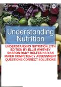 UNDERSTANDING NUTRITION 17TH&NewLine;EDITION BY ELLIE WHITNEY&NewLine;SHARON RADY ROLFES HAIYAN&NewLine;MAIER COMPETENCY ASSESSMENT&NewLine;QUESTIONS CORRECT SOLUTIONS