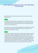 ASE A1- Engine Repair Questions and Answers with Verified Solutions&NewLine;&vert; Latest 2026 Update