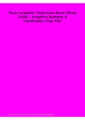 Texas Irrigation Technician Exam Study Guide PDF 2026&sol;2027 &vert; Irrigation Systems&comma; Water Management & Certification Review