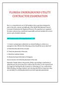 FLORIDA UNDERGROUND UTILITY &NewLine;CONTRACTOR EXAMINATION 