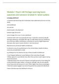 Module 7 Psych 140 Portage Learning Exam&NewLine;questions and answers Graded A&plus; latest update&NewLine;emerging adulthood&NewLine;in-between period during which individuals leave adolescence but are not fully&NewLine;adults&NewLine;early adulthood&NewLine;20s and 30s&NewLine;physical peak in development