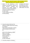 CYSA Exam Set 1 with all Correct & 100&percnt; Verified Answers &vert;Actual Complete Exam &vert;Already Graded A&plus;