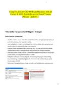 CompTIA CySA&plus; CS0-003 Exam Questions with all Correct & 100&percnt; Verified Answers &vert;Latest Version &vert;Already Graded A&plus;