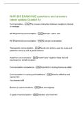 NUR 205 EXAM ONE questions and answers&NewLine;latest update Graded A&plus;&NewLine;Communication - The process interaction between people to interpret&NewLine;a message&NewLine;INTRApersonal communication - Self talk - within self&NewLine;INTERpersonal communication - 2 people commutation&NewLine;The