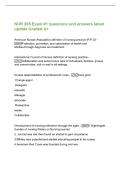 NUR 205 Exam &num;1 questions and answers latest&NewLine;update Graded A&plus;&NewLine;American Nurses Association definition of nursing practice &lpar;P&comma;P&comma;O&rpar; -&NewLine;Protection&comma; promotion&comma; and optimization of health and&NewLine;abilities&comma;through diagnosis and treatment&period;&NewLine;International Council 