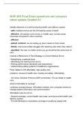NUR 205 Final Exam questions and answers&NewLine;latest update Graded A&plus;&NewLine;Identify elements of a well-functioning health care delivery system&NewLine;- safe&colon; medicine errors are the 3rd leading cause of death&NewLine;- effective&colon; US spends