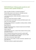 NUR 3030 Exam 2 Study guide questions and&NewLine;answers latest update Graded A&plus;&NewLine;What is the effect of policies on vulnerable populations&quest;&NewLine;Policies affect access to care&comma; resources&comma; and health outcomes&period;&NewLine;Who are considered vulnerable populations&quest;&NewLine;Low-income 