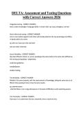 DELTA Assessment and Testing Questions with Correct Answers 2026