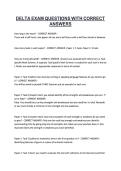 DELTA EXAM QUESTIONS WITH CORRECT ANSWERS 2026