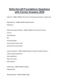 Delta Aircraft Foundations Questions with Correct Answers 2026