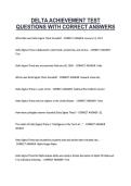 DELTA ACHIEVEMENT TEST QUESTIONS WITH CORRECT ANSWERS&period;