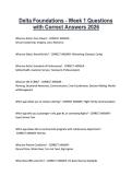 Delta Foundations - Week 1 Questions with Correct Answers 2026