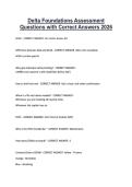 Delta Foundations Assessment Questions with Correct Answers 2026