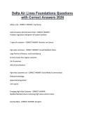 Delta Air Lines Foundations Questions with Correct Answers 2026