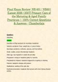 Midterm & Final Exam Review&colon; NR 601 &sol; NR601 Primary Care of the Maturing & Aged Family Practicum &lpar;Latest 2026 &sol; 2027 Updates STUDY BUNDLE WITH COMPLETE SOLUTIONS&rpar; &vert; 100&percnt; Correct &vert; Grade A - Chamberlain