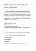 NBHWC Health Coaching Exam 2026 Edition 