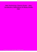 Nail Technician Theory Exam Study Guide PDF 2026&sol;2027 &vert; Key Vocabulary&comma; Definitions & Licensing Review