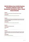 NUR 654 Midterm Exam Verified Questions&NewLine;& Answers &vert; Endocrine&comma; Cancer&comma; Pain&NewLine;Management&comma; Reproductive&comma; Neuro &ndash;&vert; Grand&NewLine;Canyon University