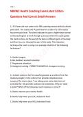 NBHWC Health Coaching Exam Latest Edition &NewLine;Questions And Correct Detail Answers