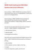 NBHWC Health Coaching Exam 2026 Edition &NewLine;Questions And Correct Verified Answers