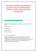 WISCONSIN NURSING JURISPRUDENCE &NewLine;EXAMINATION&vert;250 COMPREHENSIVE &NewLine;MULTIPLE-CHOICE QUESTIONS WITH &NewLine;RATIONALES&excl;&excl;&excl;