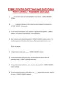 Anatomy & Physiology &lpar;A&P&rpar; Exam 2 Review Questions with Correct Answers 2025&sol;2026 &ndash; Comprehensive Exam Preparation Study Guide