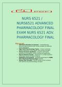 NURS 6521 &sol; NURS6521 Advanced Pharmacology Final Exam &ndash; 100 Questions & Answers