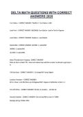 DELTA MATH QUESTIONS WITH CORRECT ANSWERS 2026