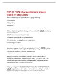 NUR 155 FINAL EXAM questions and answers&NewLine;Graded A&plus; latest update&NewLine;What are the 4 stages of Tanner's Model&quest; -1&period; Noticing&NewLine;2&period; Interpreting&NewLine;3&period; Responding&NewLine;4&period; Reflecting&NewLine;What are the thinking skills for Noticing in Tanner's Model&quest; -1&period; Identif