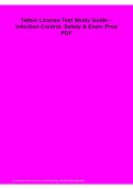 Tattoo License Test Study Guide PDF 2026&sol;2027 &vert; Infection Control&comma; Safety&comma; Sanitation & Exam Prep Review