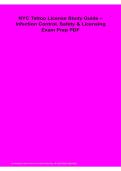 NYC Tattoo License Study Guide PDF 2026&sol;2027 &vert; Infection Control&comma; Safety & Licensing Exam Review