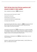 NUR 155 Narrative Exam Review questions and&NewLine;answers Graded A&plus; latest update&NewLine;Step 1&colon; Getting the Information -Competencies&colon;&NewLine;Determining important information to collect&NewLine;Scanning the environment&NewLine;identifying signs and symptoms&NewLine;assessing systematically 