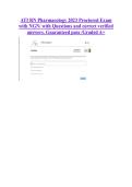 ATI RN Pharmacology 2023 Proctored Exam &NewLine;with NGN&sol; with Questions and correct verified &NewLine;answers&period; Guaranteed pass &sol;Graded A&plus;