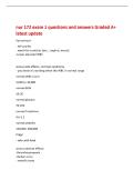 nur 172 exam 1 questions and answers Graded A&plus;&NewLine;latest update&NewLine;Vancomycin&NewLine;- IVP and Po&NewLine;- watch for toxicities &lpar;oto&comma; &comma; nephro&comma; neuro&rpar;&NewLine;-Lower elevated WBC&NewLine;serous side effects- red man syndrome&NewLine;- you know it's working when the WBC in normal range