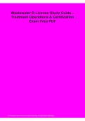 Wastewater D License Study Guide PDF 2026&sol;2027 &vert; Treatment Operations&comma; Practice Questions & Certification Review