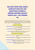 PALS RED CROSS FINAL EXAM &vert; COMPLETE PRACTICE TEST QUESTIONS & EXPERTLY VERIFIED ANSWERS &lpar;NEWEST UPDATE 2026 &ndash; 2027 GRADED A&plus;&rpar;&NewLine;