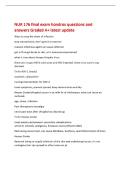 NUR 176 final exam hondros questions and&NewLine;answers Graded A&plus; latest update&NewLine;Ways to stop the chain of infection&NewLine;stop transmission&comma; don't give it a reservoir&NewLine;reasons infectious agent can cause infection&NewLine;get in through break in skin&comma; pt is immunoco