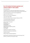 Nur 221 Hondros Final Exam questions and&NewLine;answers Graded A&plus; latest update&NewLine;What are Baby Blues&quest;&NewLine;A condition that occurs in the first two weeks postpartum due to hormonal&NewLine;changes&period; If symptoms persist beyond 2 weeks it becomes Postpartum Depression&NewLine;What 