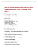 NUR 233 Mental Health Hondros Final Exam Study&NewLine;Guide questions and answers Graded A&plus; latest&NewLine;update&NewLine;Freud&NewLine;id - Primitive&comma; Instinct&comma; drive&comma; reflexes&NewLine;ego - Reality tester&comma; problem solver&NewLine;superego - Morals&comma; conscience&NewLine;Erickson's stages&NewLine;trust vs