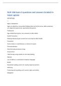 NUR 336 Exam 3 questions and answers Graded A&plus;&NewLine;latest update&NewLine;DEFINITIONS&NewLine;->&NewLine;Signs vs Symptoms&NewLine;Signs are objective&comma; measurable findings observed by the nurse&comma; while symptoms&NewLine;are subjective experiences reported by the patient&period;&NewLine;Presbycusis&NewLine;Age-rel