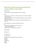 NURS 321 Ears Nose Throat Exam questions and&NewLine;answers Graded A&plus; latest update&NewLine;Order of History&NewLine;HPI&sol; ROS&colon; Questions related to the patient's primary complaint&NewLine;PMH&colon;&NewLine;- Ear&colon; trauma or injury to the ear&comma; infection&comma; exposure to noise&comma; history of syph