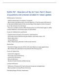 NURS 707 - Disorders of the GI Tract&colon; Part II &lpar;Exam&NewLine;3&rpar; questions and answers Graded A&plus; latest update&NewLine;Malabsorption Syndromes&NewLine;- Intestinal absorption of nutrients is impaired&NewLine;- May be due to problems with chemical digestion of food &lpar;enzyme deficiencies