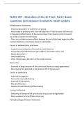 NURS 707 - Disorders of the GI Tract&colon; Part II Exam&NewLine;questions and answers Graded A&plus; latest update&NewLine;Malabsorption Syndromes&NewLine;- Intestinal absorption of nutrients is impaired&NewLine;- May be due to problems with chemical digestion of food &lpar;enzyme deficiencies&rpar;&NewLine;o