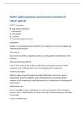 NURS 1220 questions and answers Graded A&plus;&NewLine;latest update&NewLine;PICO &plus; T acronym&NewLine;P - population of interest&NewLine;I - intervention&NewLine;C - comparison&NewLine;O - outcome&NewLine;T - Time for things to be done&NewLine;Qualitative&NewLine;Quality of something being provided for care&comma; subjective&comma; w
