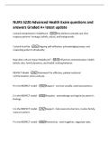 NURS 5220 Advanced Health Exam questions and&NewLine;answers Graded A&plus; latest update&NewLine;Cultural competence in healthcare -The ability to provide care that&NewLine;respects patients' heritage&comma; beliefs&comma; values&comma; and backgrounds&period;&NewLine;Cultural humility -Ongoing self-refl
